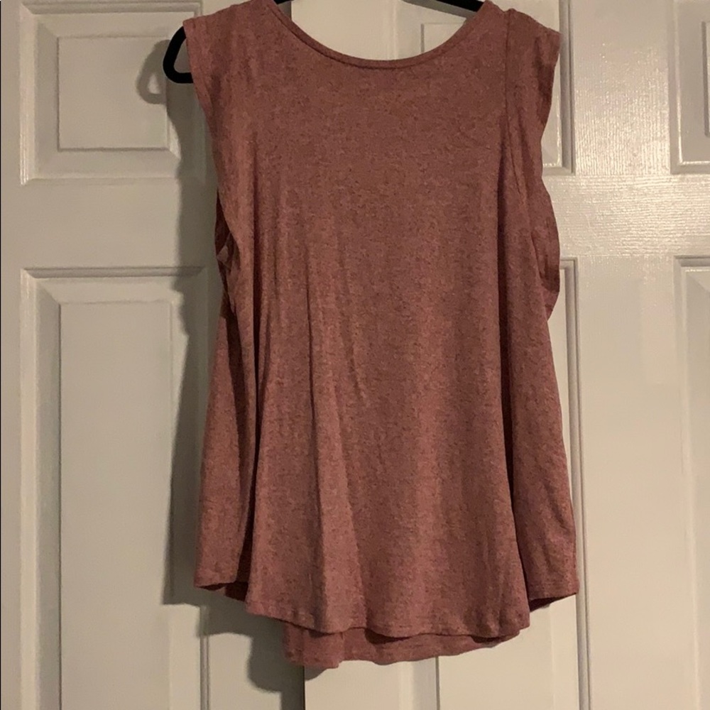 Pink ruffle sleeve top